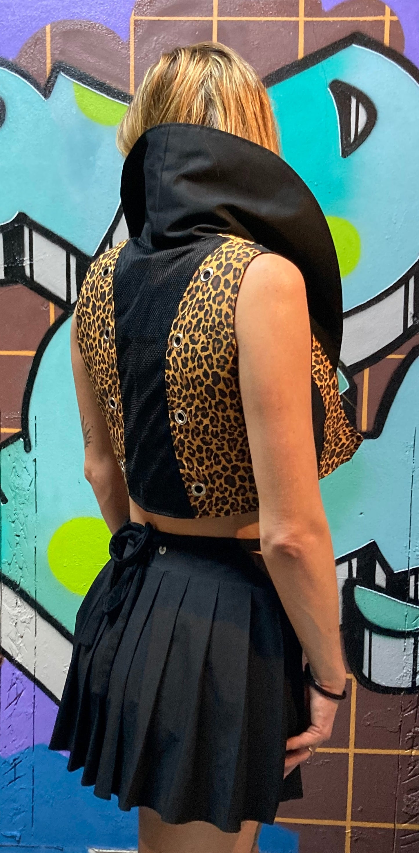 Animal Punk Crop Waistcoat
