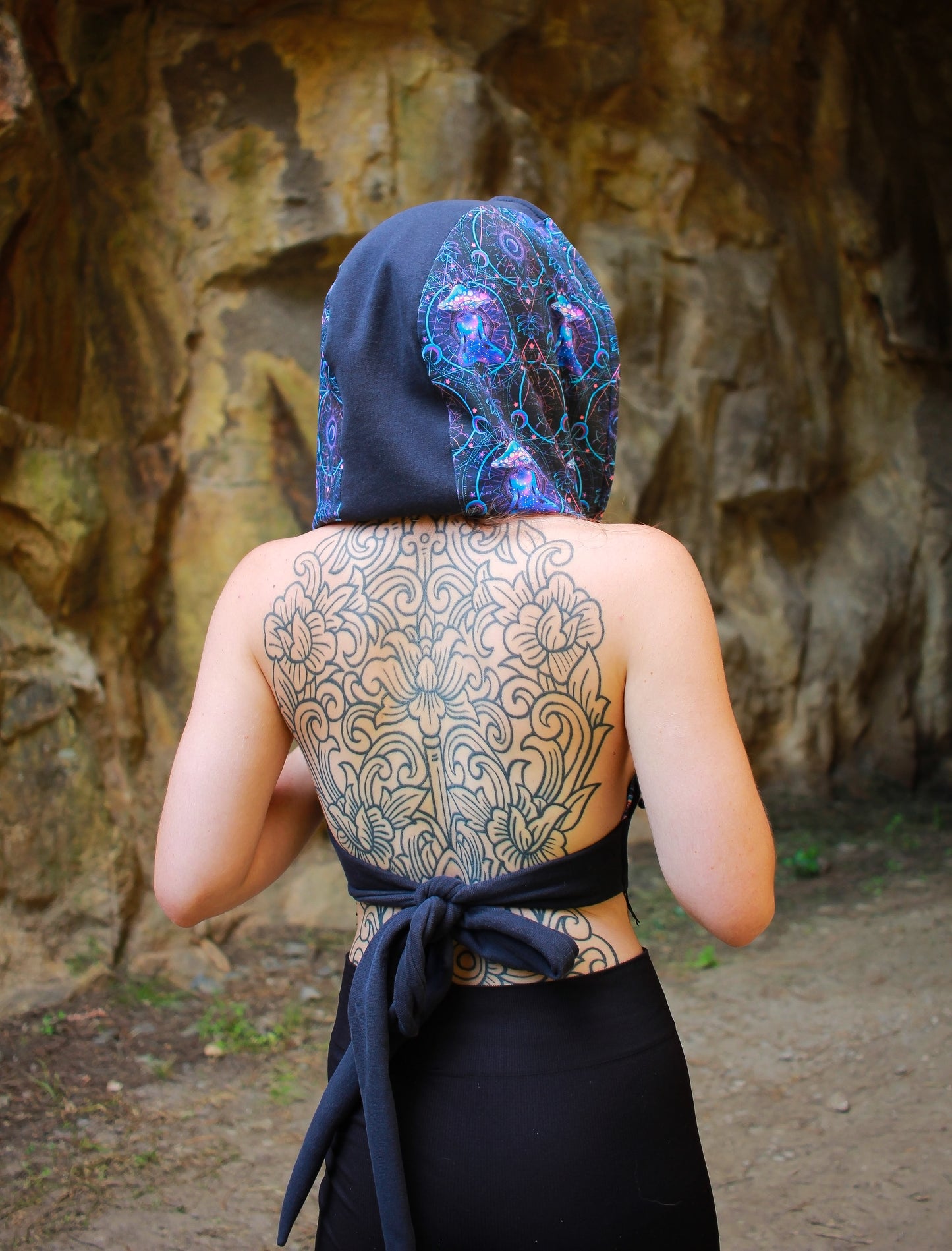 Mystic Reversible UV Mushroom Hood Top – Psy-Fashion with a Twist