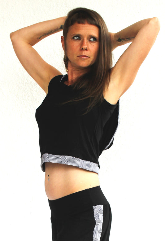 Bamboo Hooded Crop Top