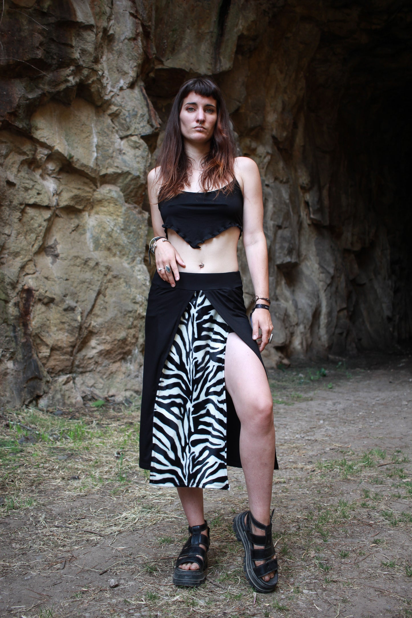 Zebra Maxi skirt