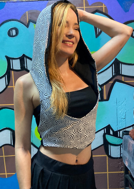Swirl Hooded Crop – Bamboo Biocell Edition